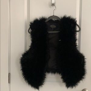 Black Faux Fur vest
